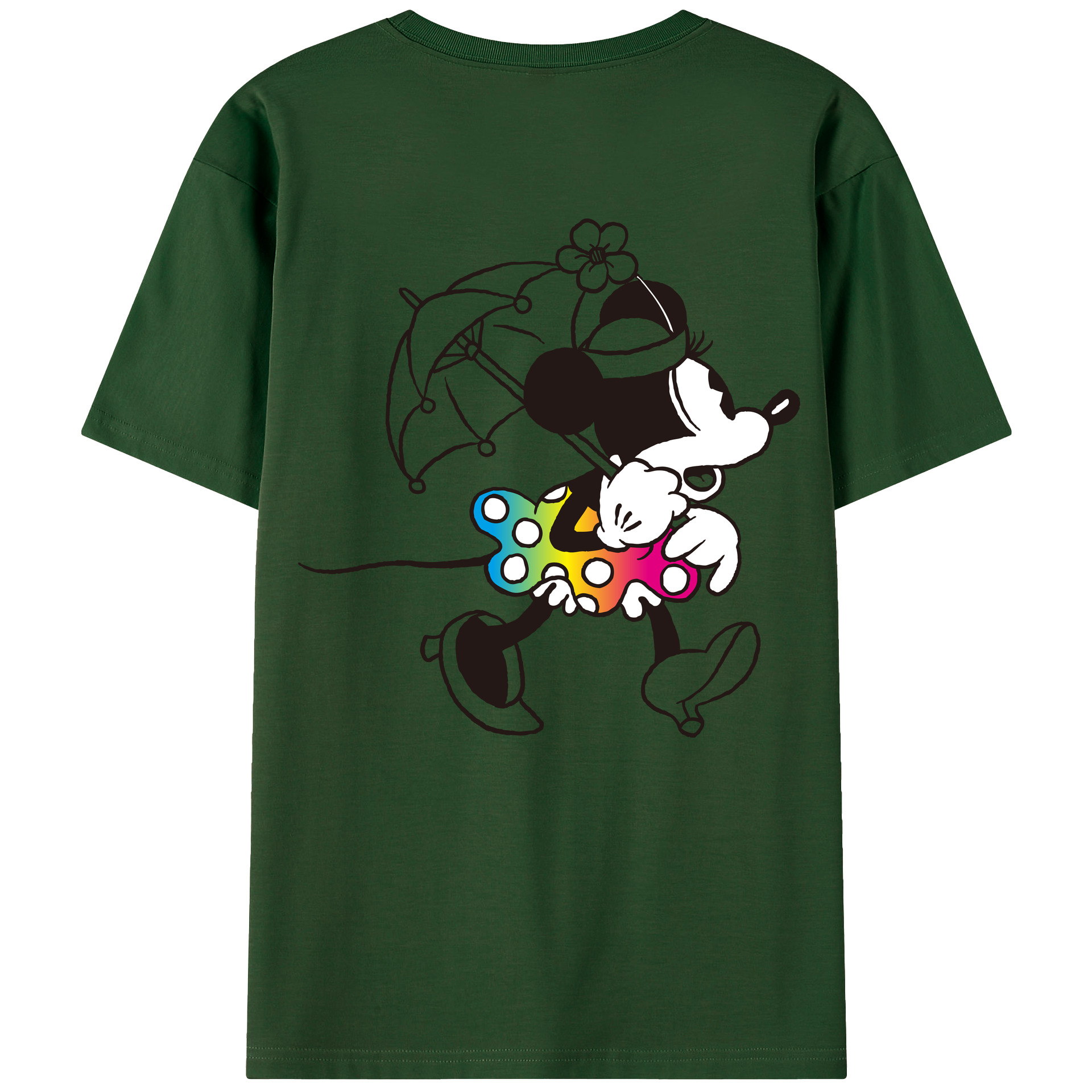 （画像用） ミッキーマウス Mickey Mouse 綿100％半袖Tシャツ（背面プリント）
